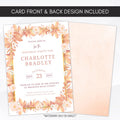 peach wedding invites